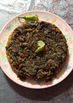 صورة لوصفة طاجن مكرونة بالكبدة