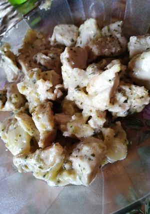 Una foto de Pollo a la crema