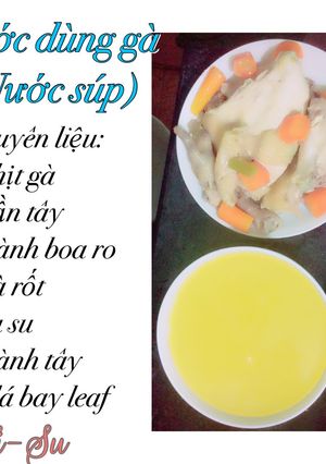 Hình của món Nước dùng gà cho bé ăn dặm.