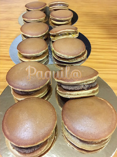 Una foto de Dorayakis (con relleno de Anko, mermelada y Nutella)