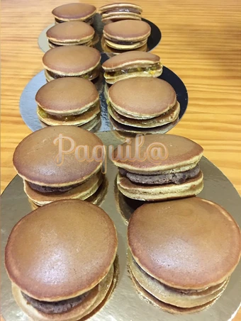 Receta Dorayakis (con relleno de Anko, mermelada y Nutella)  que Muy delicioso
