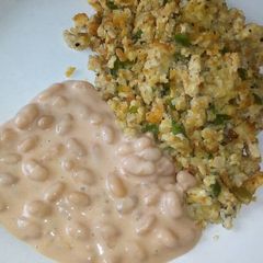 A picture of Peppered scrambled eggs.