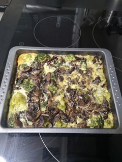 Una foto de Gratinado de brócoli y champiñón
