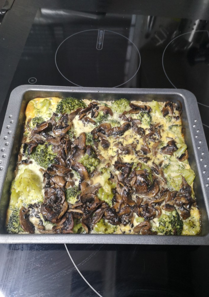 Una foto de Gratinado de brócoli y champiñón