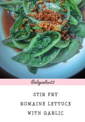 Foto resep Stir Fry Romaine Lettuce with Garlic