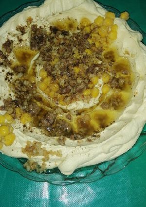 صورة لوصفة حمص بالطحينة(المسبحة)
