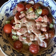 A picture of California Farm Surimi Crab Louie Salad.