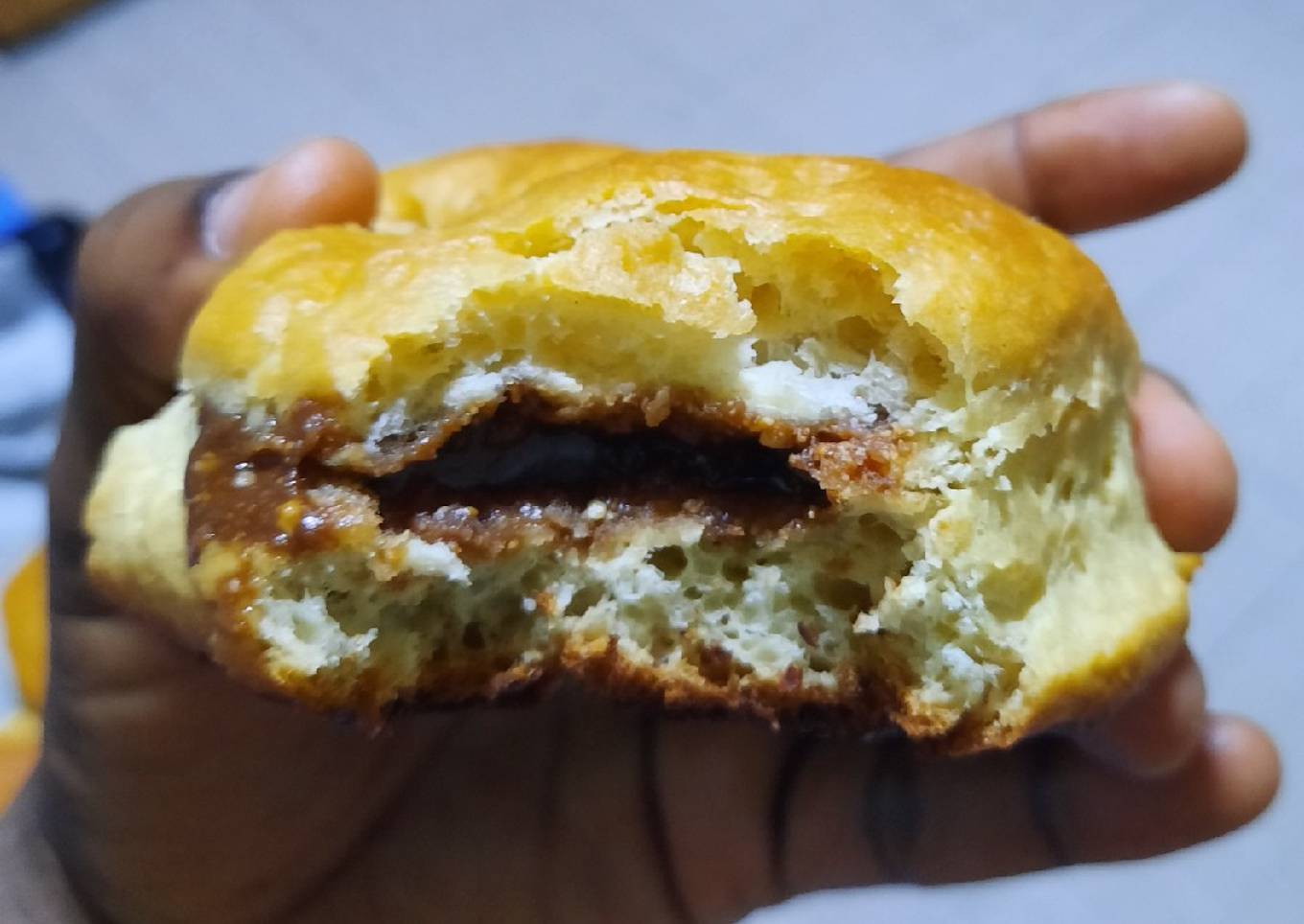Baked Choco Peanut Butter-Filled Donuts🥯