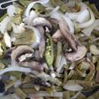 Nopales encebollados con champiñones
