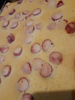 Una foto de Fainá de queso y panchos