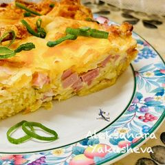 A picture of Lazy Tortilla Pie with Sausage and Cheese.