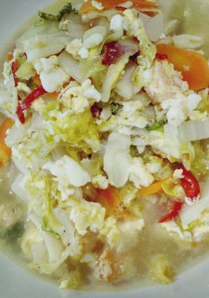 Foto resep Sawi cah udang wortel