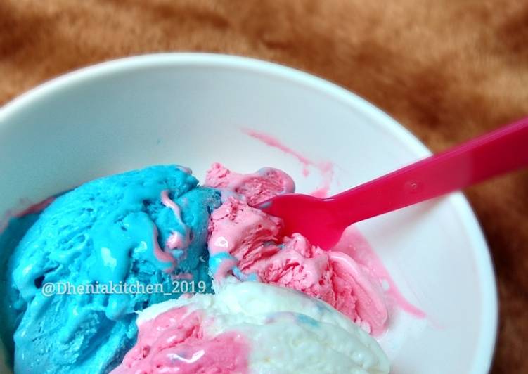 Bagaimana Menyiapkan Ice cream lembut 3 rasa ?, Bisa Manjain Lidah