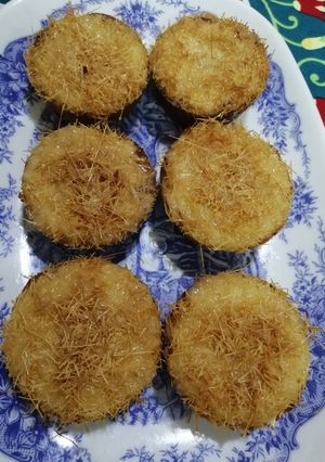 صورة لوصفة كب بسبوسة بالشعيرية