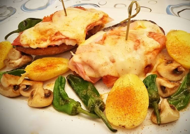 Pincho con lacón y queso fundido arzúa ulloa