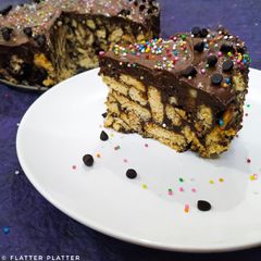 A picture of No Bake Chocolate Cake.