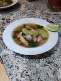 Chicken and Ginger Soup with Chayote & Spinach(Tinolang Manok)