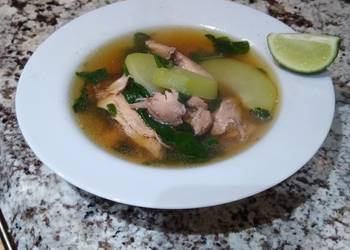 Easiest Way to Make Delicious Chicken and Ginger Soup with Chayote  SpinachTinolang Manok