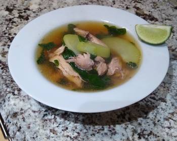 New Recipe Chicken and Ginger Soup with Chayote  SpinachTinolang Manok Delicious Perfect