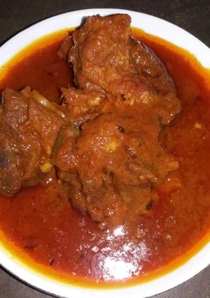 A picture of Mutton curry.
