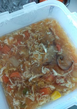 Foto resep Sup jagung vegetarian sup sirip ikan hu chi vegetarian sup sirip