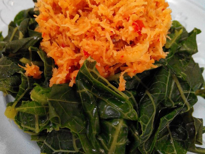 Cara Gampang Membuat Urap-Urap daun singkong dan daun pepaya Anti Gagal