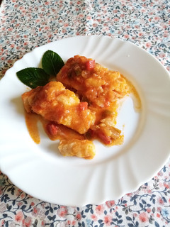 Una foto de Bacalao a la vizcaína