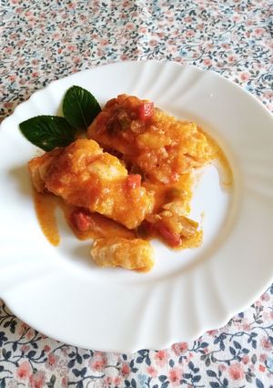 Una foto de Bacalao a la vizcaína