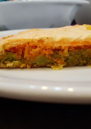 Una foto de Tarta de brócoli y zanahoria
