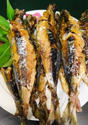Hình của món Cá lục chiên giòn chấm mắm tỏi🐟🐟.