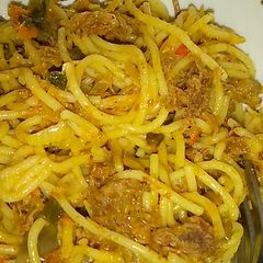 A picture of Special meat floss spaghetti.