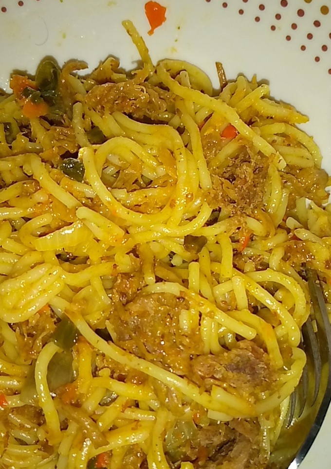 A picture of Special meat floss spaghetti.