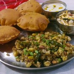 Potato peanut sabzi A picture of Potato peanut sabzi.
