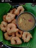 Odisha's Popular Snack-Bara(Vada) and Ghuguni(Yellow peas curry)