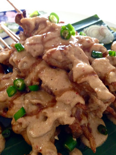 Foto resep Sate jamur saus kacang / Grilled mushroom satay with peanut butter sauce