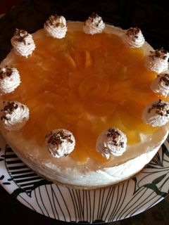 Barackos, joghurtos, túrótorta, sütés nélkül recept fotója