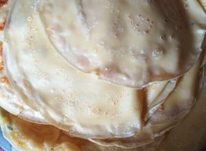 Una foto de Panqueques para canelones de carne y crepas de jamón y queso