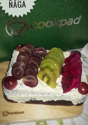 Foto resep Cake buah naga