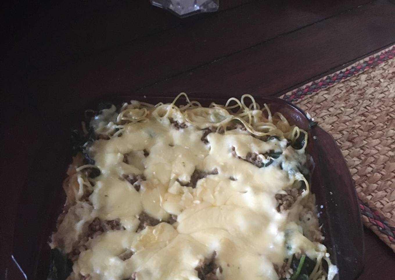 Espaguetis con espinacas