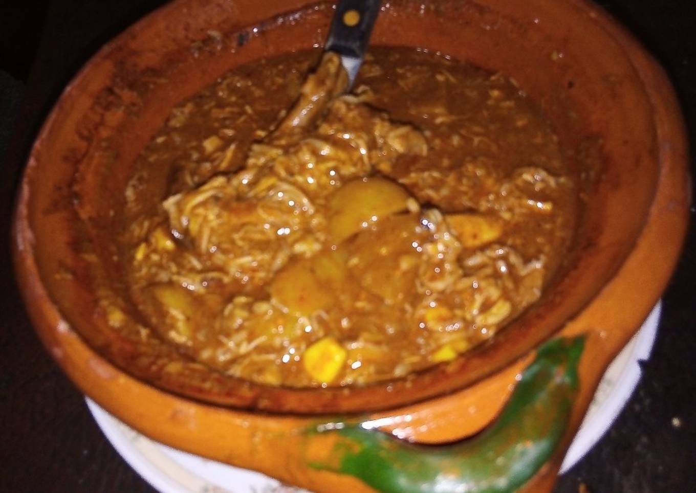 Mole sencillo con papas estilo ranchero las correa