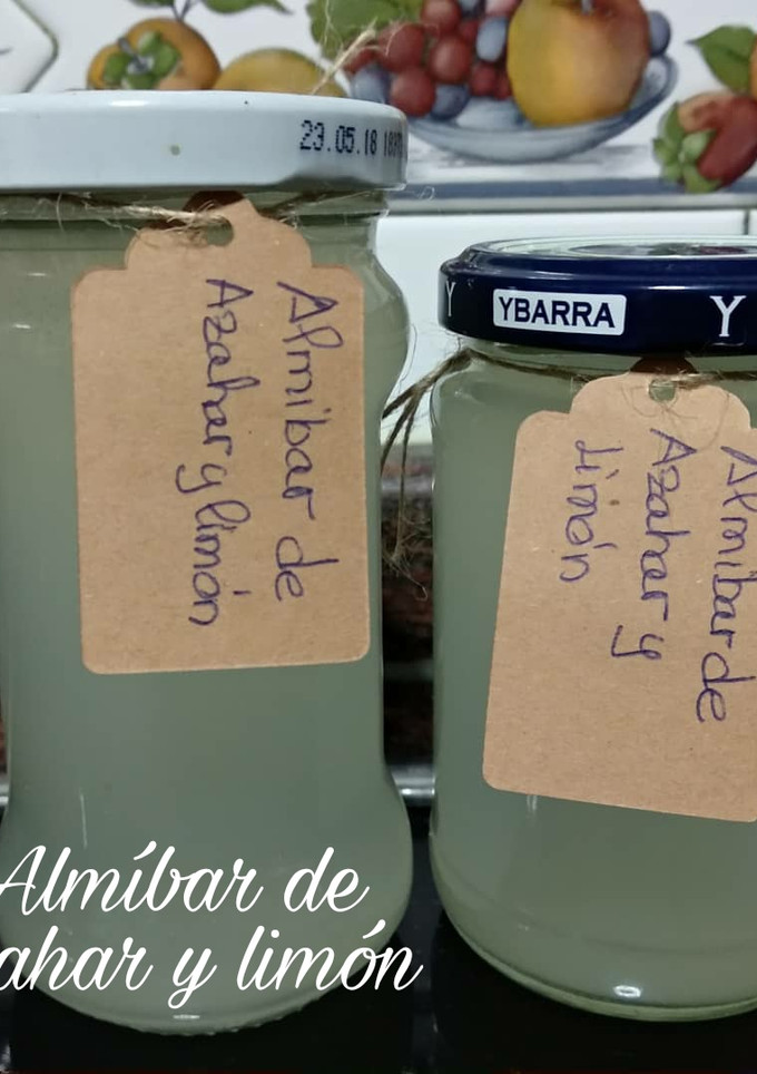 Una foto de Almíbar de azahar y limón