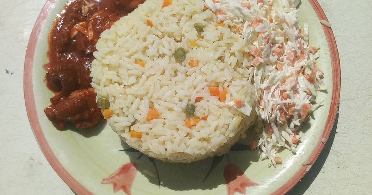 Salad White Rice White Rice And Salad Recipe by Blessing Enefola - Cookpad