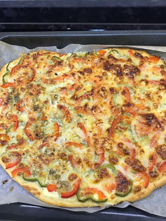 Una foto de Pizza vegetal