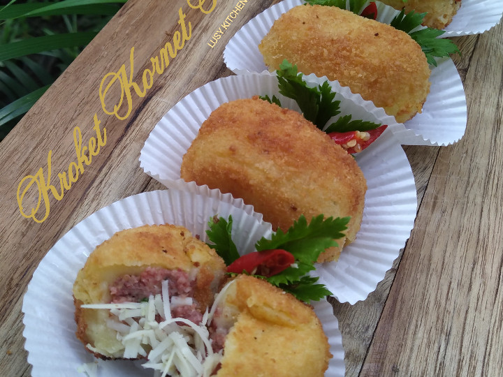 Resep Kroket Kornet Keju, Enak