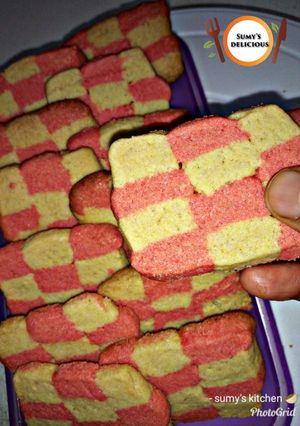 A picture of Checkerboard cookies.