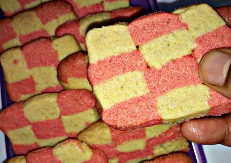 Steps to Make Favorite Checkerboard cookies