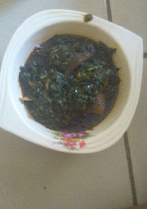 A picture of Vegetable soup.