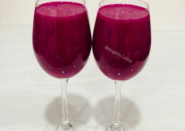 Resep Jus buah naga,plum &amp; buah jujube yang Bikin Ngiler
