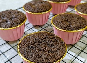 Foto resep Chocolate Rice Flour Sponge Cupcake - Gluten Free