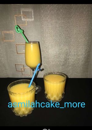 A picture of Mango/ Boaba Juice.
